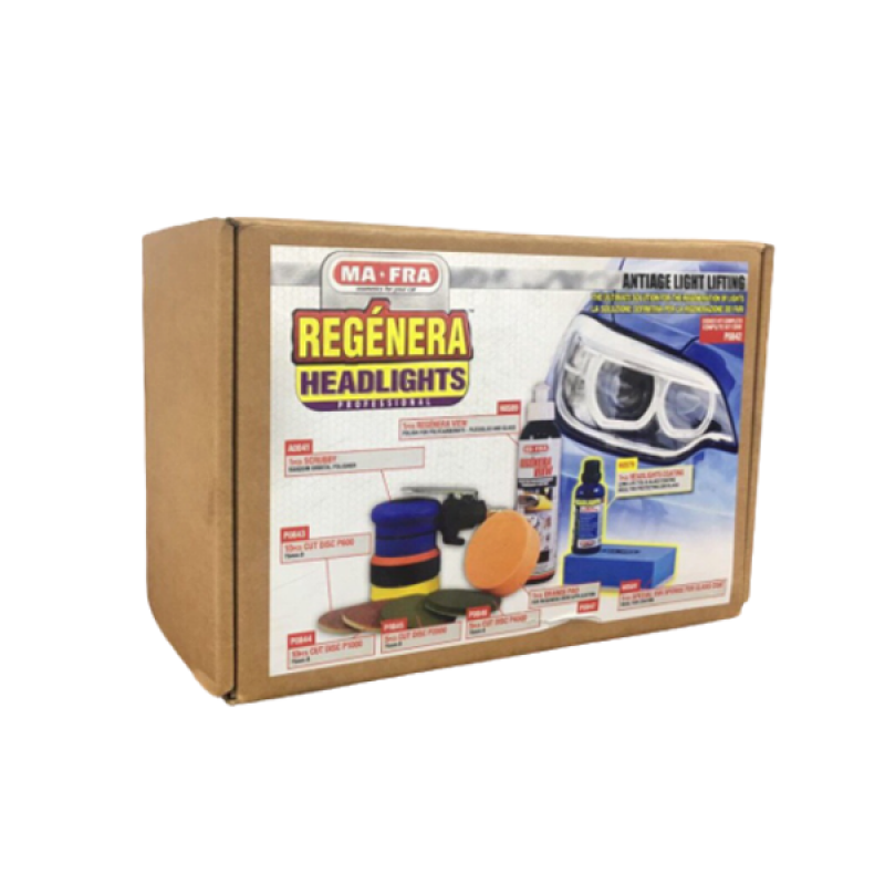 Bộ hóa chất phục hồi đèn pha bằng máy REGENERA HEADLIGHTS KIT (6 chi tiết)