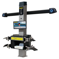 Thiết bị kiểm tra góc đặt bánh xe công nghệ 3D 2 camera nâng tự động, bộ kẹp vành (Màu xám RAL 9006)