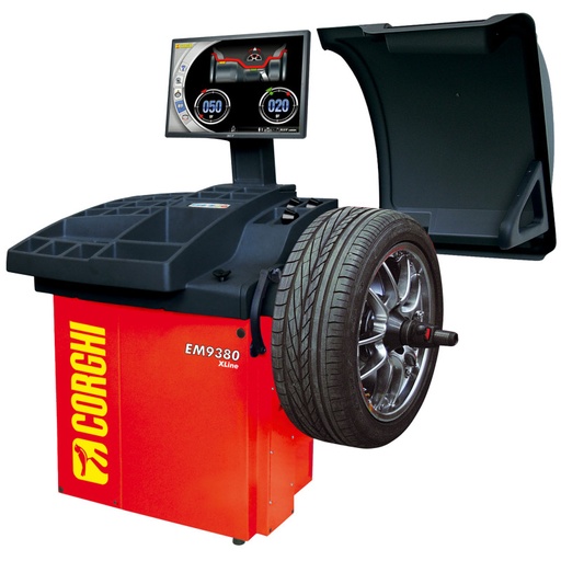 [COGI-EM9380XLINE] Máy cân bằng lốp xe con, màn hình LCD, (Gồm Laser vị trí và cảm biến độ rộng - màu đỏ)