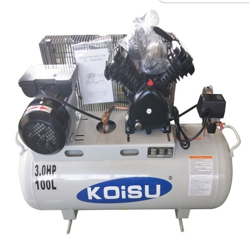 [HK-V-31001] Máy nén khí piston 3HP, 1 pha, bình tích 100 lít