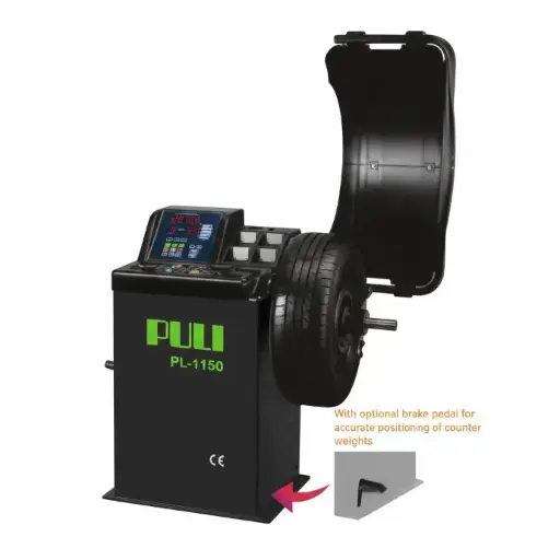 [PULI-KPL-1150] Máy cân bằng lốp xe con, hiển thị LED (màu ghi RAL7016)