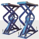 Cầu nâng cắt kéo nâng bụng 3 tấn, lắp chìm (3 pha, màu xanh RAL5002)