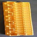 Nẹp viền cái màu vàng cho tấm lót sàn nhựa, cỡ 400 x 60 x 25 mm