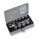 Bộ khẩu ngắn cho súng vặn ốc 3/8", 12 chi tiết (7-22 mm)