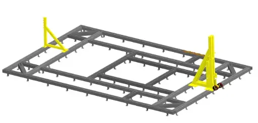 [CH-MN-G7] Bệ kéo nắn chìm sàn xe con 4500 x 7000mm