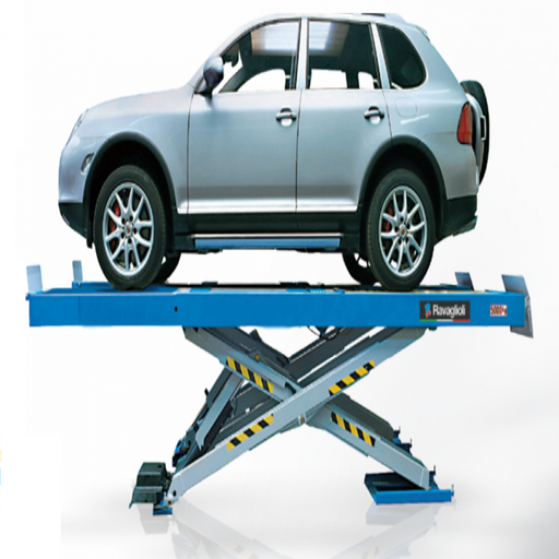 [RAVA-RAV640N2I] Cầu nâng cắt kéo kiểm tra góc đặt bánh xe 4.2 tấn, lắp chìm (3 pha, màu xanh)