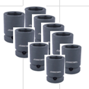 Bộ khẩu ngắn cho súng vặn ốc 1/2", cỡ 10,11,12,13,14,15,16,18, 22 mm, bao gồm thanh cài