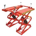 Cầu nâng cắt kéo nâng bụng 3 tấn (3 pha, màu đỏ RAL 3001, có phụ kiện SUV).