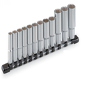 Bộ khẩu dài 3/8" hoa thị, 12 chi tiết (10 - 24 mm)