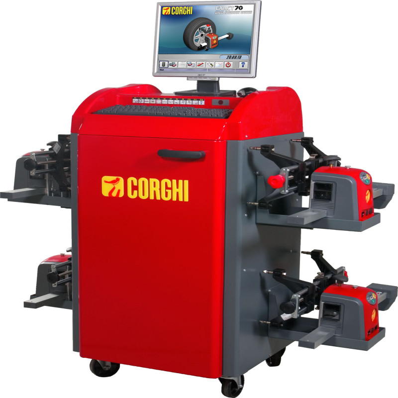 Thiết bị kiểm tra góc đặt bánh xe công nghệ CCD 8 cảm biến dùng cho xe tải, bus (màu đỏ)