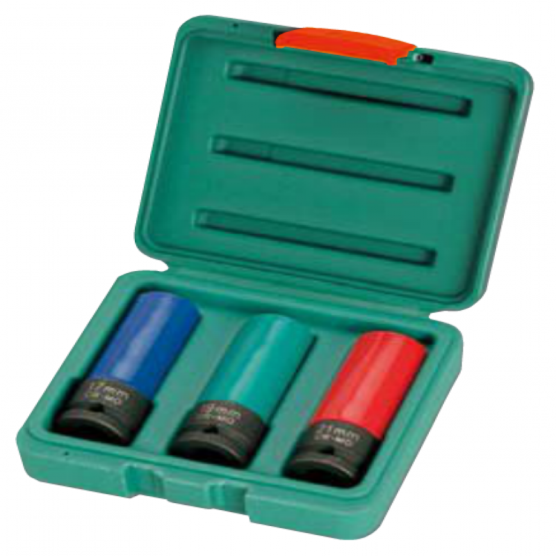 Bộ khẩu 1/2" tháo ốc lốp 3 chi tiết ( khẩu dài) , model:S18A4103S