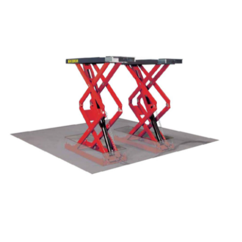 Cầu nâng cắt kéo nâng bụng 3.5 Tấn, Lắp chìm (3 Pha, màu đỏ )