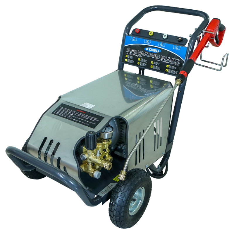 Máy rửa áp lực cao nước lạnh 248 Bar, 5.5 Kw (3 Pha, Kèm phụ kiện), không dây