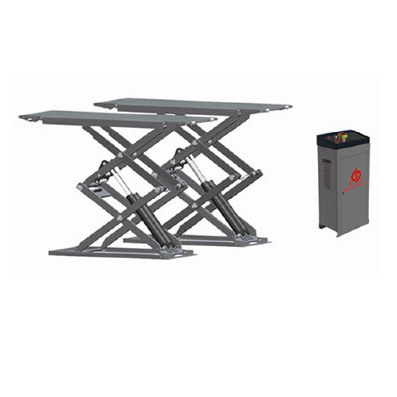 Cầu nâng cắt kéo nâng bụng 3 tấn, lắp nổi (3 Pha, màu xám)