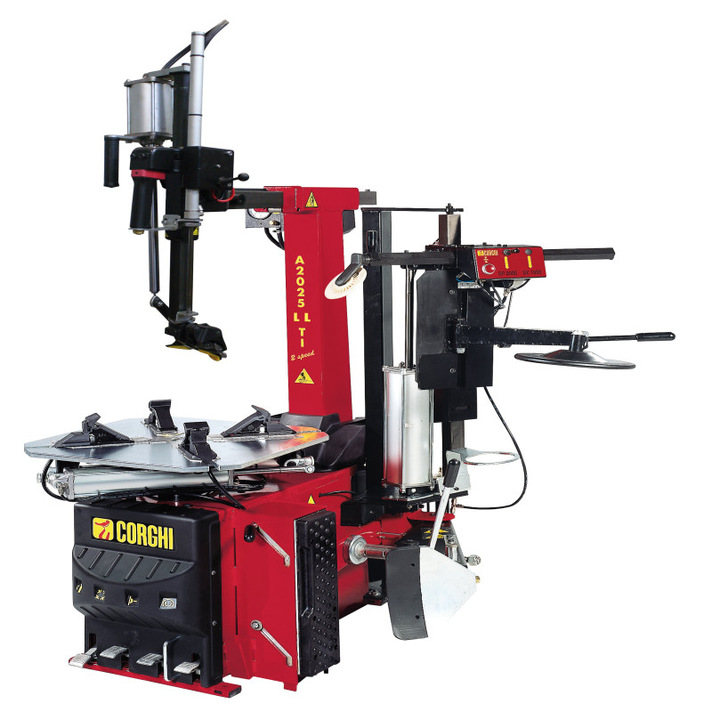 Máy ra vào lốp xe con không sử dụng lơ via (3 pha, màu đỏ RAL 3002) (bao gồm tay hỗ trợ SP2000).