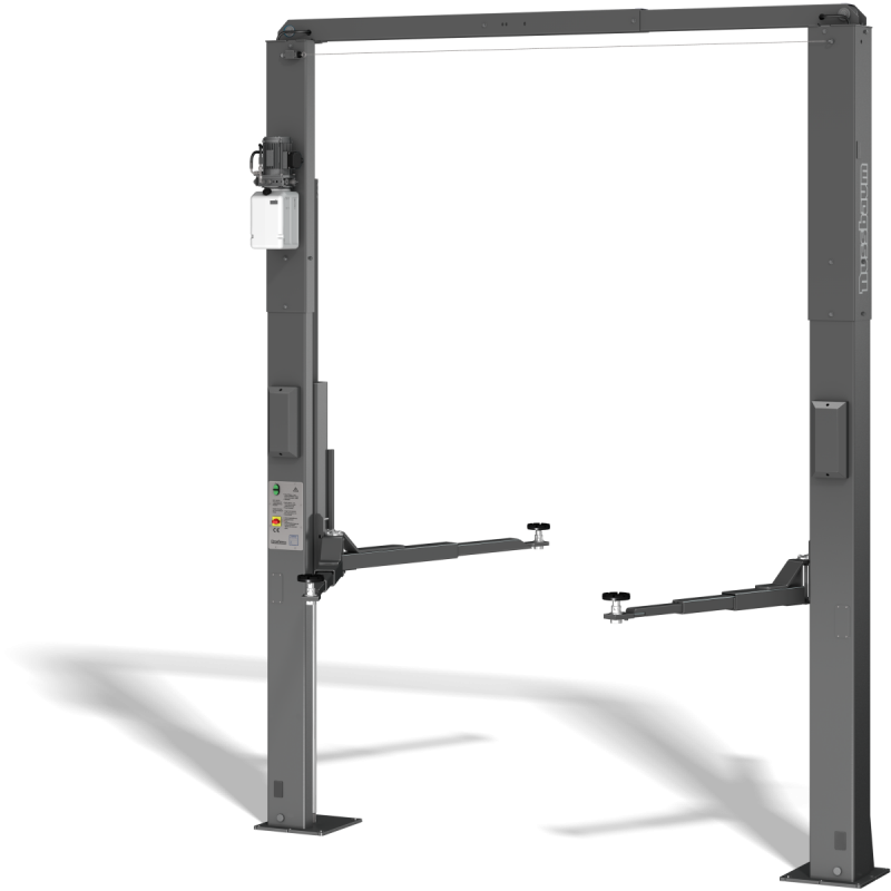Cầu nâng 2 trụ thủy lực có cổng 4.6 tấn (3 pha, màu xám), phiên bản Phổ thông