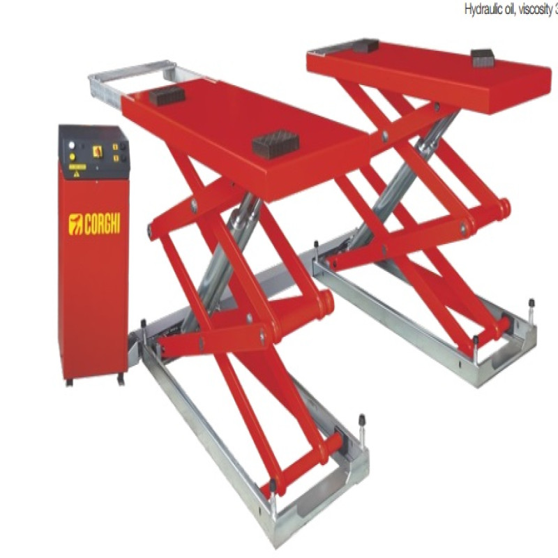 Cầu nâng cắt kéo nâng bụng 3.6 Tấn, Lắp chìm (3 Pha, màu đỏ), chưa bao gồm phụ kiện