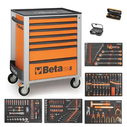 [BETA-024002292] Tủ dụng cụ 7 ngăn, 295 chi tiết (màu cam)