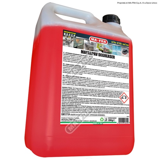 [MARA-P0779] Hóa chất tẩy rửa sàn MAFRAPAV DEGREASER 20 KG (Chuyên dầu mỡ)