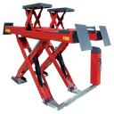 Cầu nâng cắt kéo kiểm tra góc đặt bánh xe 4.3 Tấn, lắp chìm, có bàn nâng phụ, 3 pha, màu đỏ (bao gồm đĩa lái Trung Quốc và bộ phụ kiện)