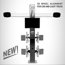 Thiết bị kiểm tra góc đặt bánh xe công nghệ 3D 2 camera cố định, bao gồm bộ kẹp vành, màu xám