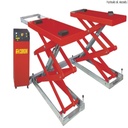 Cầu nâng cắt kéo nâng bụng 3.6 Tấn, Lắp chìm (3 Pha, màu đỏ), bao gồm phụ kiện